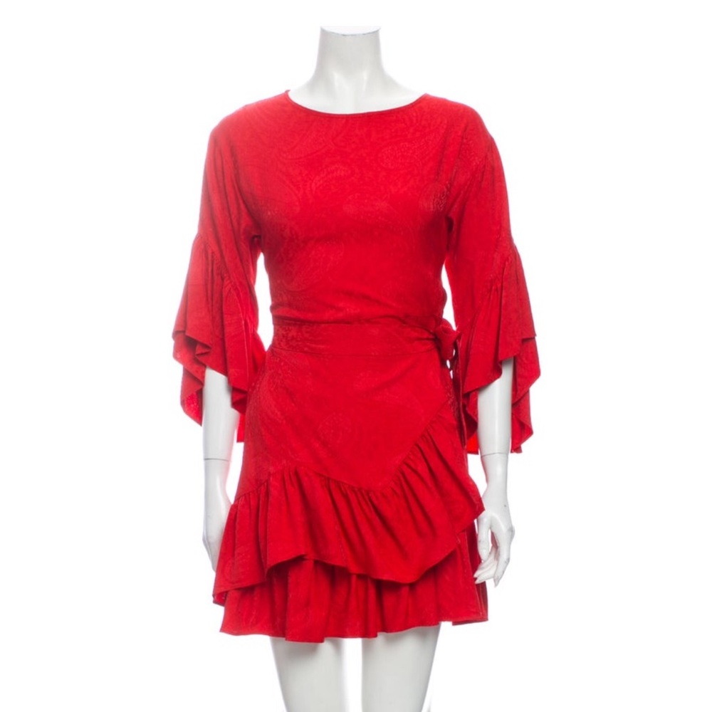 Maje Red Mini Dress NWT T1
